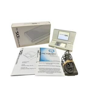 Nintendo DS Lite Handheld Console USG-001 - Polar White CIB Tested